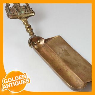 Vintage Antique Old Rare Wells Cathedral England Brass Dustpan Shovel
