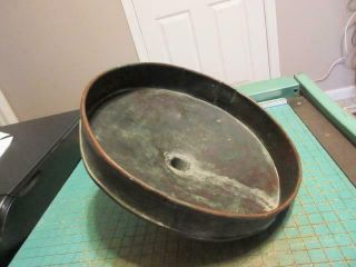 Antique 9 Inch Solid Copper Funnel With Patina