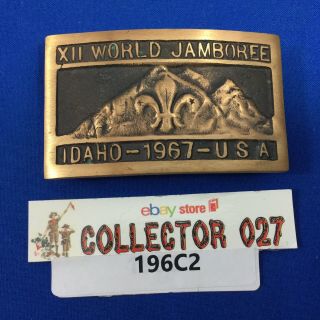 Boy Scout 1967 World Jamboree Idaho Usa Max Silber Belt Buckle
