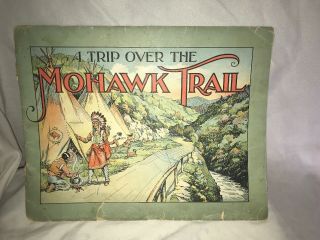 Antique Black & White Photo Book " A Trip Over The Mohawk Trail.  Benj.  Lenhoff