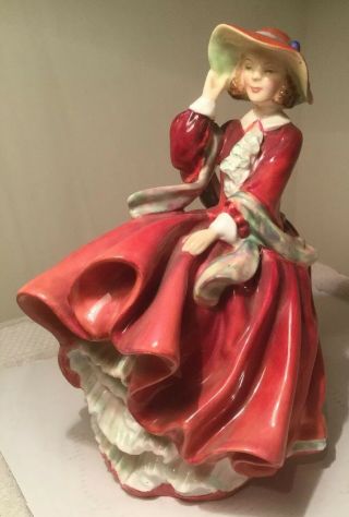 Royal Doulton Top Of The Hill Hn1834 Red Dress 7.  5 "