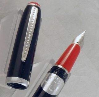 Marlen Geneve Htf Fountain Pen,  Red & Black,  M Nib