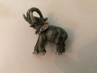Estate Jay Strongwater Elephant Figurine Retired Lucky Trunk Up Retired
