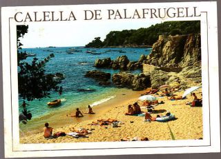 Vintage Postcard,  Spain,  Calella De Palafrugell,  Costa Brava,  Stamped