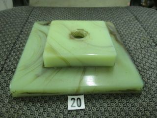 Art Deco Green/brown Slag Glass Floor Lamp.  Insert.  (20)