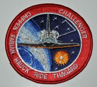 Vintage Nasa Space Shuttle Challenger Astronaut Names Jacket Patch Rare Minty