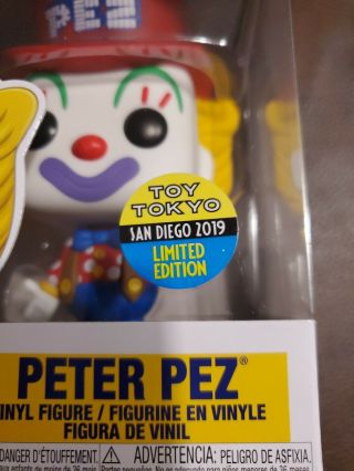 SDCC 2019 PETER PEZ Toy Tokyo Funko Pop Comic Con Exclusive OFFICIAL Sticker 2