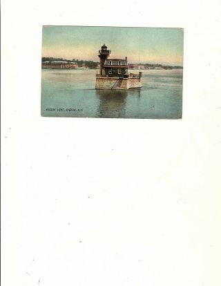 Hudson River Lighthouse Post Card - York C1945 - 52