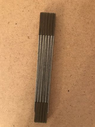 Vintage Lufkin No.  1206 Aluminum Brass Folding Ruler Metal 72 