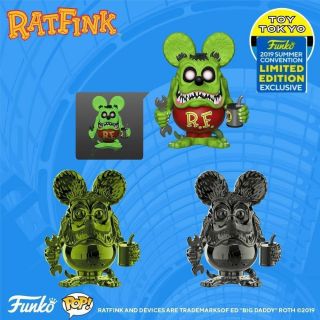 Rat Fink - Sdcc 2019 Exclusive Funko Pop Vinyl Set Of 3