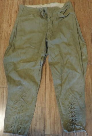 Vintage 1920s Boy Scouts Olive Jodhpurs Style Pants From Estate