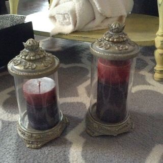 Home Interiors Candle Glass Holders