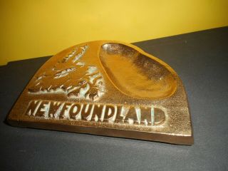 Newfoundland Map Vintage Brass Coin,  Change Tray,  Keys Holder