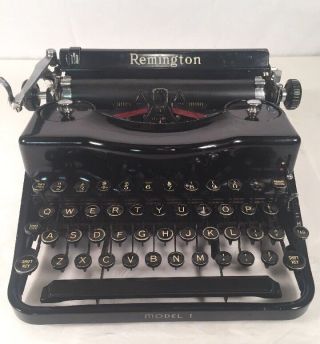 Rare 1939 Remington Model 1 Portable Typewriter With Case Parts/repair