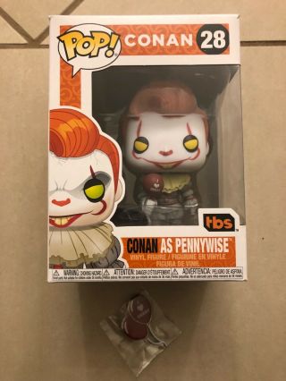 Sdcc 2019 Conan O’brien Pennywise Funko Pop With Derry Pin From Scarediego