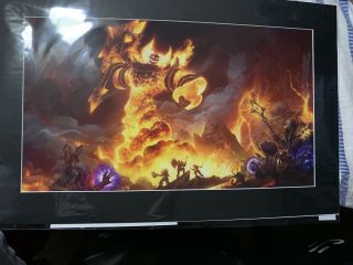 2019 Sdcc Blizzard The Firelord Fine Art Print Blizzcon Warcraft With Bag Le