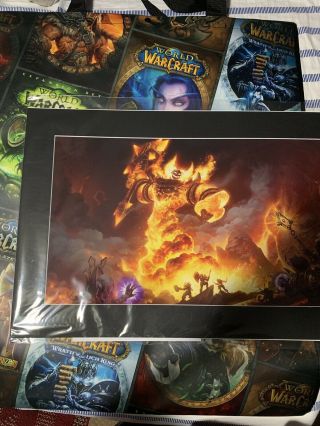 2019 SDCC Blizzard The Firelord Fine Art Print Blizzcon Warcraft With Bag LE 5
