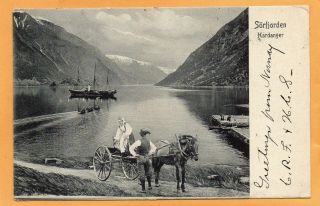 Sorfjorden Hardanger Norway 1905 Postcard
