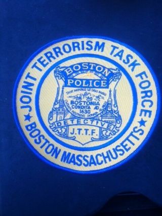 Boston Mass.  Police Patch Rare Joint Terrorism Task Force