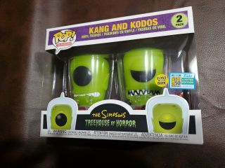 Kang And Kodos The Simpsons Glow Funko Pop 2019 Sdcc Official Sticker Exclusive