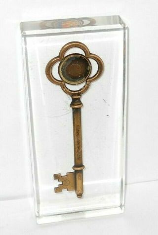1989 Ceremonial Key to the City of Panama City Florida Encased in Lucite 2