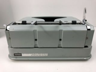 Hermes 3000 Portable Typewriter W/Case 7