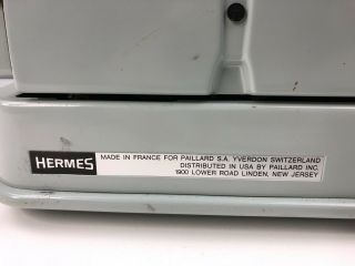 Hermes 3000 Portable Typewriter W/Case 8