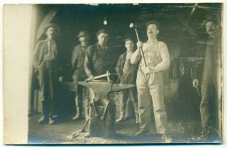 1909 Occupational Blacksmith S W Anvil & Sledge Hammer S Lock 5 Brownsville Pa
