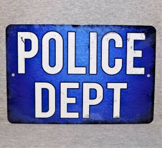 Metal Sign Police Department Station Officer Law Enforcement Agency Cops Pd Cop
