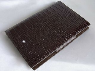 Montblanc Leather Stationery Notebook Crocodile Pattern Name Stamped