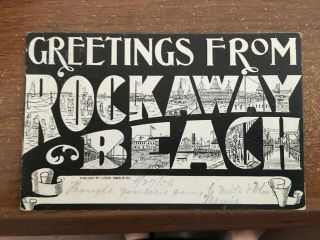 Rockaway Beach Queens Li Ny - 1905 - Pc Large Letters