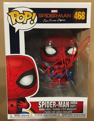 Tom Holland Signed/autographed Funko Pop Marvel Spider - Man Far From Home