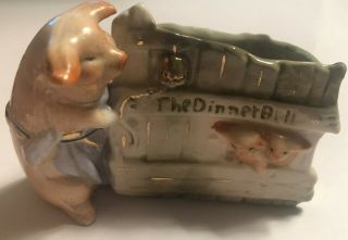 Vintage Fairing Pigs " The Dinner Bell ",  Marked Germany