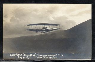 Curtiss Airplane June Bug Hammondsport Ny Real Photo 1908 L31
