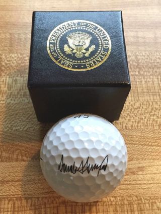 Authentic President Donald J.  Trump Presidential Seal White House Gift Golf Ball 2