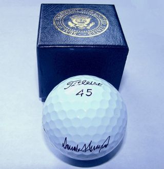 Authentic President Donald J.  Trump Presidential Seal White House Gift Golf Ball 3
