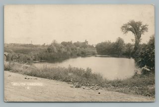 South Landing Ny Ellisburg York Rppc Jefferson County—rare Antique Photo 