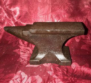 Antique Blacksmith Anvil Small Unmarked 7 Lb Iron Jeweler Or Farrier Cobbler