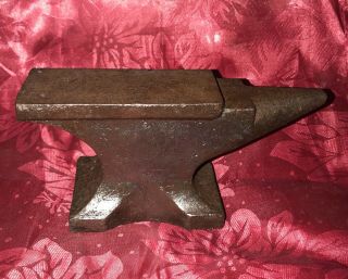 Antique Blacksmith Anvil Small Unmarked 7 lb Iron Jeweler Or Farrier Cobbler 3