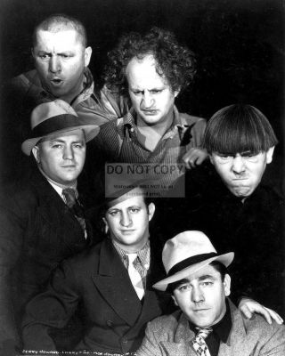 The Three Stooges In And Out Of Character - 8x10 Publicity Photo (rt623)