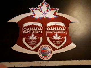 24th World Scout Jamboree Canadian Participant & Ist Patch With Collector Frame