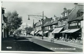 Lee - On - Solent - High Street - Old Real Photo Postcard View