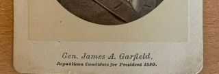 1880 CAMPAIGN PHOTO JAMES A GARFIELD Republican Candidate President ASSASSINATED 3