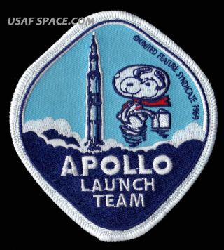 Snoopy - Apollo Launch Team - Nasa Space Patch - -