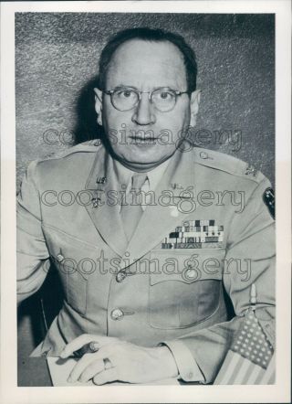 Col Julius Klein In Military Uniform Movie Executive Spy Press Photo