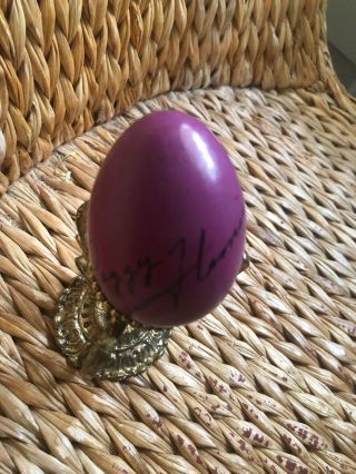 Autographed 1988 Reagan Easter at the White House Egg Roll Peggy Fleming Purple 5