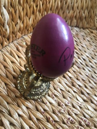 Autographed 1988 Reagan Easter at the White House Egg Roll Peggy Fleming Purple 6