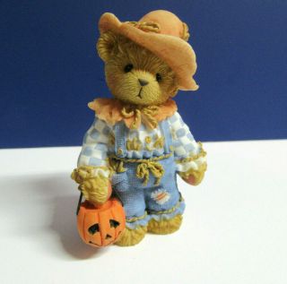 Cherished Teddies YOUR SMILE IS A TREAT Scarecrow Halloween Tom Figurine 2