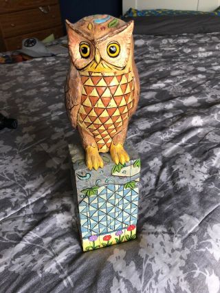 Jim Shore Perched Owl,  Retired,  Heartwood Creek