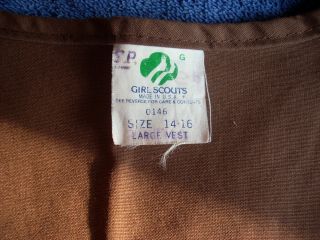 Girl Scout Insignia Brownie Vest - Large - 14 - 16 4